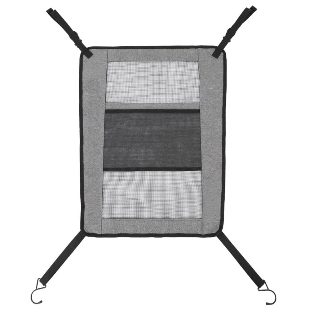MiOYOOW Car Dog Guard, Wear Resistant Pet Car Barrier with Storage Pocket Adjustable Breathable Net Boot Divider for Most Vehicles