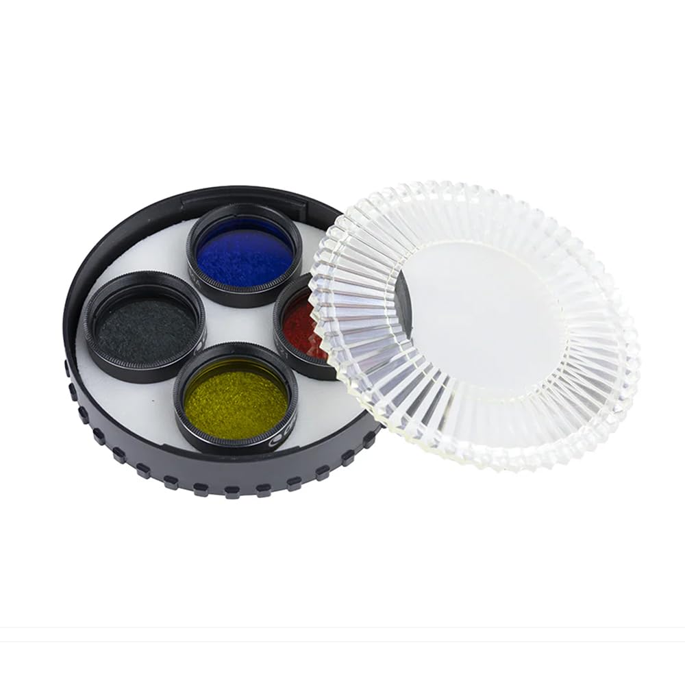 Celestron 94119-10-CGL 1.25-inch Eyepiece Filter Set (21, 80A, 15, Polarizing) Multicoloured