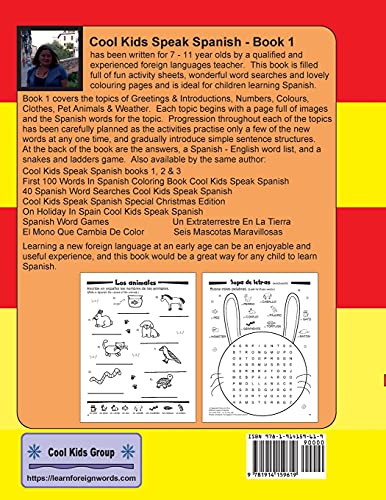 Cool Kids Speak Spanish - Book 1: Enjoyable activity sheets, word searches & colouring pages in Spanish for children of all ages (Spanish Edition) - Image 2