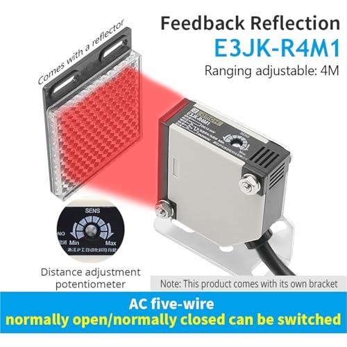 Détecteur photoélectrique E3JK-R4 haut de gamme à réflexion diffuse