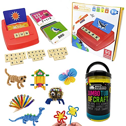 Sight Words Flash Cards Matching Game & Arts And Crafts Supplies Kits Bundle For Kids - Educational Learning Montessori Materials - Kindergarten Homeschool Preschool Activities Toddlers Boys Girls #TOP4