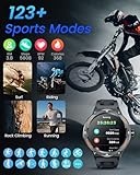 Smart Watch Men Fitness Tracker: 1.53" Smartwatch Touch Screen 3ATM Waterproof Bluetooth 5.3 Call Answer Heart Rate Oxygen Blood Pressure Sleep Monitor Step Counter Torch Sports Modes for Android iOS - Image 5