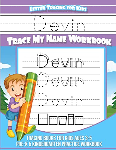Devin Letter Tracing for Kids Trace my Name Workbook: Tracing Books for Kids ages 3 - 5 Pre-K & Kindergarten Practice Workbook
