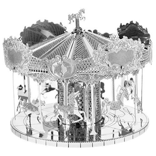 Fascinations Metal Earth 3D Metal Model Kits Set of 2 - Merry Go Round - Ferris Wheel - Image 2