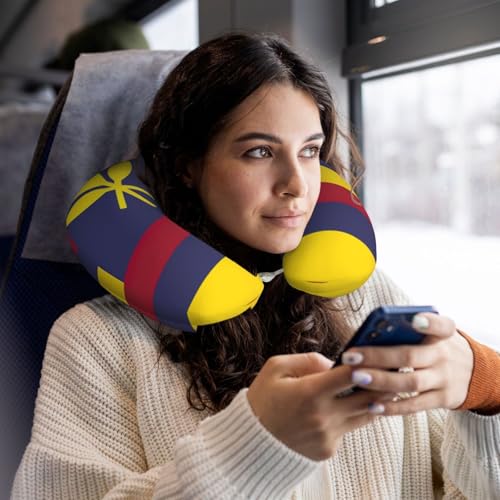 Almohada de viaje de poliéster tamaño único negra miniatura 6