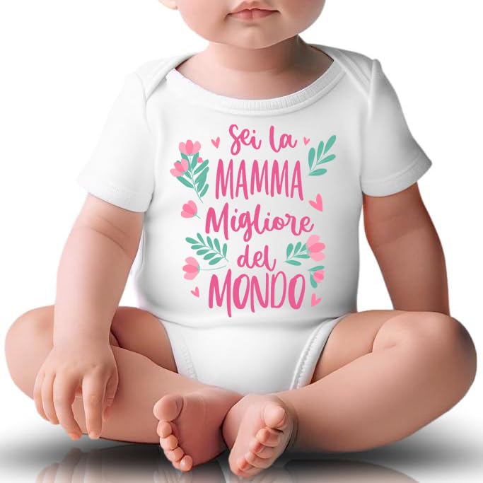 Corredino Neonato Body neonata cotone senza maniche frase gioia di mamma 0 mesi