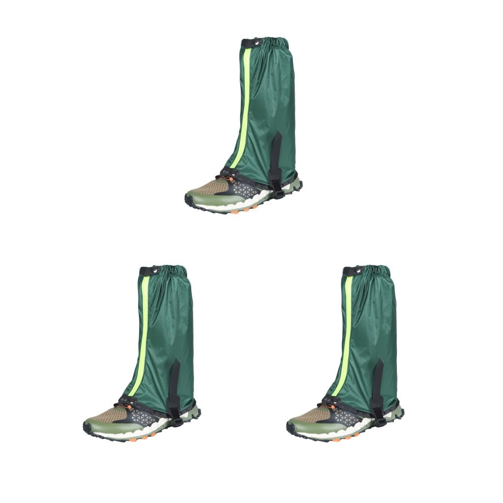 Leggings impermeables para botas de senderismo y escalada, color verde