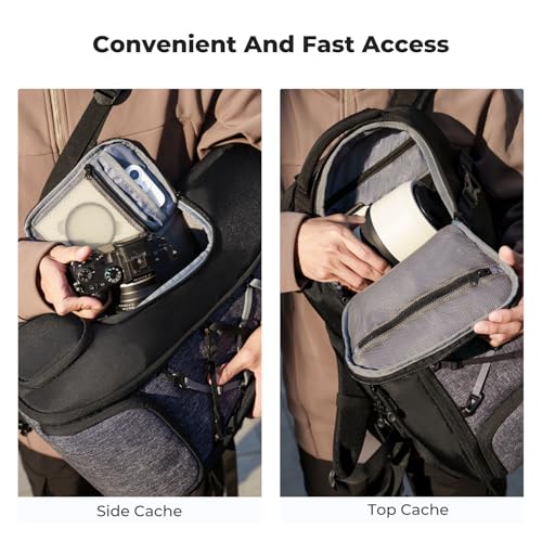 Image of K&F CONCEPT Camera Backpack,Camera Bags for Photographers 30L Large Capacity with Raincover and 16 Inch Laptop Compartment Compatible for Canon /Nikon /Sony /DJI Mavic Drone Travel