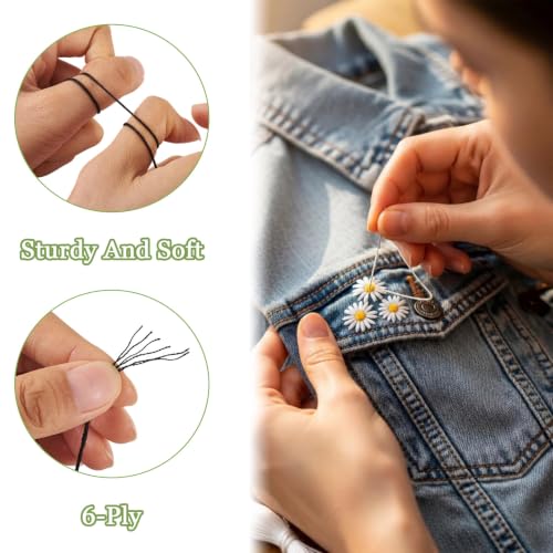 Image of FASHEWELRY 24 Skeins Embroidery Floss Thread 0.5mm Cross Stitch Thread