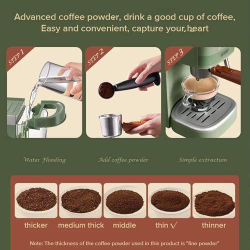 Ekspres do kawy espresso 20 barów z dyszą spieniającą do mleka dla domowego baristy, wyjmowany zbiornik na wodę 1,2 l do cappuccino i latte