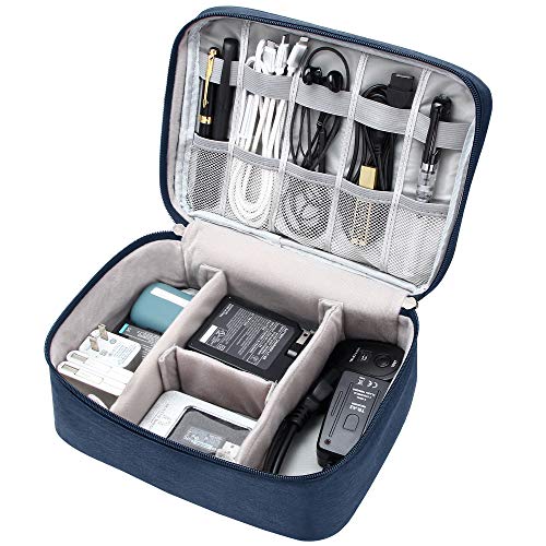 Electronics Organizer Travel Universal Cable Organizer Bag Waterproof Electronics Accessories Storage Cases for Cable, Charger, Phone, USB, SD Card, Hard Drives, Power Bank, Cords