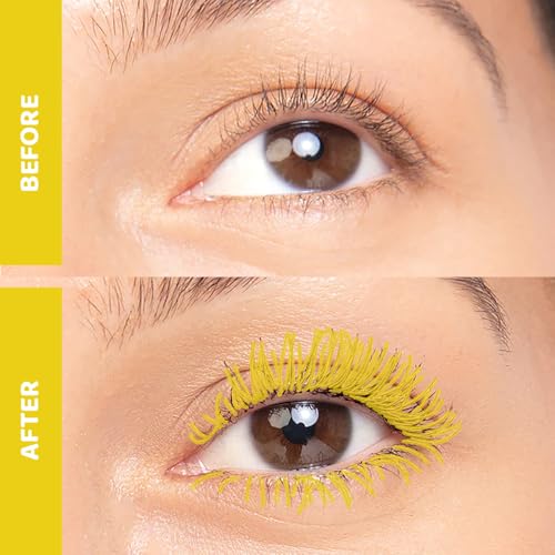Image of Elitty Pop Colored Lush Lashes Mascara - YOLO (Yellow), Waterproof, Smudge proof, Curling and lengthening, Infused with Witch Hazel and Almond Oil, Vegan & Cruelty Free -5 ML Each