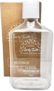 Lucky Teeth Organic Food Grade Peroxide MouthWash - Plus WHITENING - Whitens, Refreshes. Food Grade Peroxide + Essential Oils. … (1)