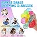 16Pack Mini Gumdrop Stress Balls , Textured Memory Gel Soft Stress Ball，Stress Relief Squeeze Ball for Adults Kids, Squishy Toys Bulk for Party Favors Gifts, Desk Toy and Prize
