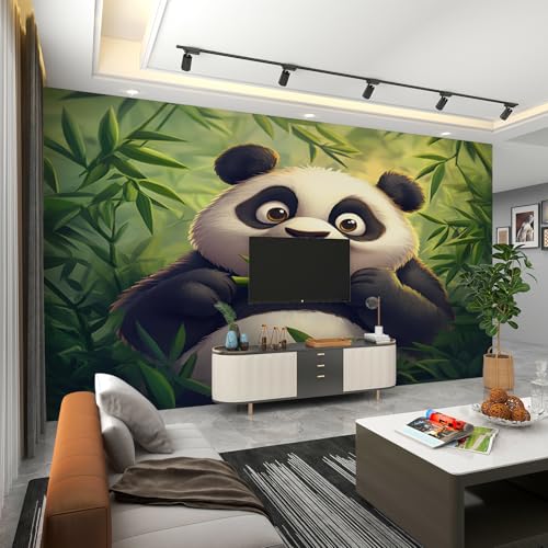 Impression HD de prestige pour ce decor mural panda geometrique