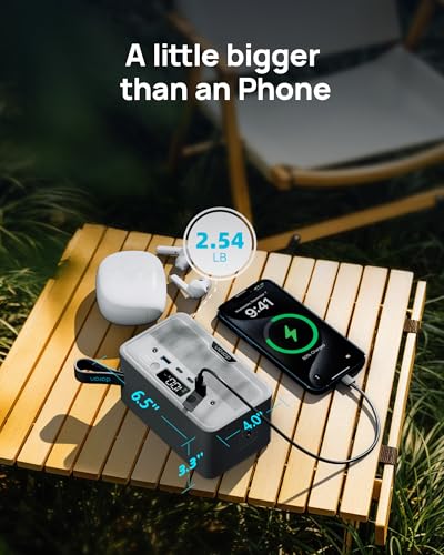 Image of DaranEner Portable Power Station 100W (200W Peak), 89.6Wh LiFePO4 Solar Power Bank with AC Outlet & PD Fast Charging, Small Portable Generator, Portable Battery & Charger for Laptop /Camping /Home