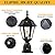 Eliphil Dusk to Dawn Outdoor Post Light, Pole Lantern Lighting with Pier Mount Base,Lamp Post Light Fixture ,8 Inch ,Waterproof?Black
