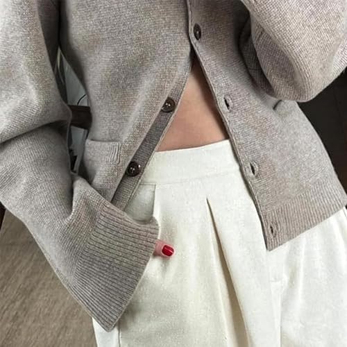 Describeu Cardigan,Ultra-Soft Button Cardigan,Slimming Button Cardigan Sweater Women with Pockets4