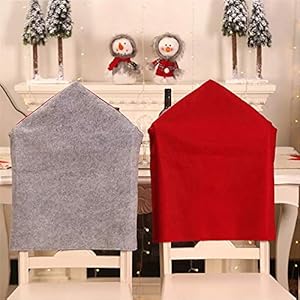 EXP VISION Christmas Decor Kitchen Chair Slip Covers, Red Chair Back Cover Santa Claus Slipcovers for Holiday Party Festival Kitchen Dining Room Chairs (Tomte Gnomes 2pcs) EXP VISION Christmas Decor Kitchen Chair Slip Covers Red Chair Back Cover Santa Claus Slipcovers for Holiday Party Festival Kitchen Dining Room Chairs Tomte Gnomes 2pcs