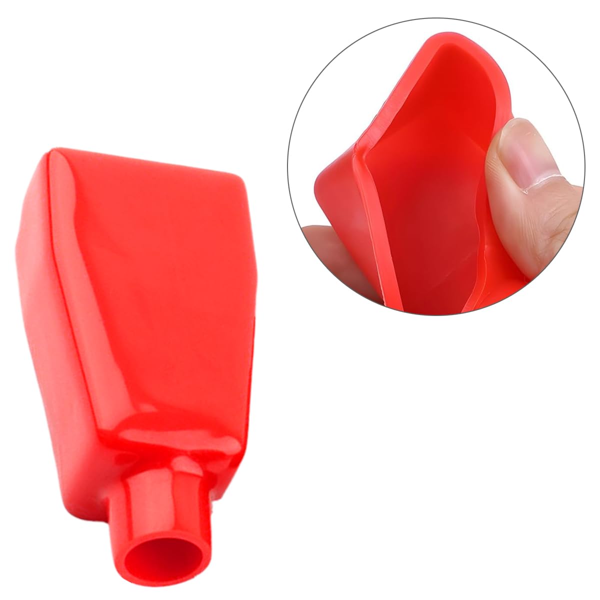 Bouchon De Borne Batterie Positive - Carré Droit - Protection Connecteur Filaire - Lot De 2