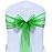 Elegant Organza Chair Sashes Sheer Fabric Sashes for Weddings, Parties, and Special Events - (Pack of 10 Pieces, Green)