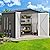 DWVO 8x6FT Outdoor Storage Shelter, Roomy Steel Tool Shed with Secure Entrances & Air Circulation for Patio, Lawn, and Backyard, Ideal for Storing Garden Gear, Lawn Tools, and Bikes, Dark Gray
