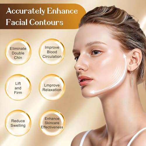 Image of ARJ Lymphatic Contour Face Brush for Sculpting & Drainage - Facial Massager for Jawline, Chin & Neck - Reduces Puffiness, Promotes Detox & Lift - Soft Bristles, Improves Skin Glow, Includes Travel Case (Brown)