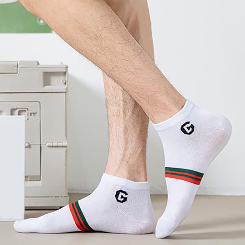 5Pcs Fashionable Ankle Socks for Men & Women, Stylish Casual Socks in Trendy Patterns, Comfortable & Durable, One Size2