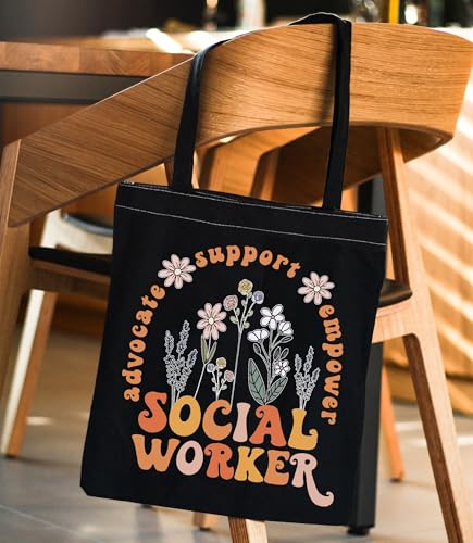 Bolsa tote de agradecimiento para trabajadores sociales ENSIANTH - Regalo para graduados en Trabajo Social, apoyo a voluntarios, empoderamiento de defensores miniatura 5