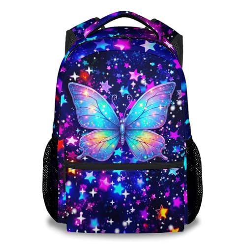 COZYAURA Butterfly Backpack for Girls 17 Inch Kids School Bag for Elementary Kindergarten & Preschool Durable Bookbag for Toddler Students