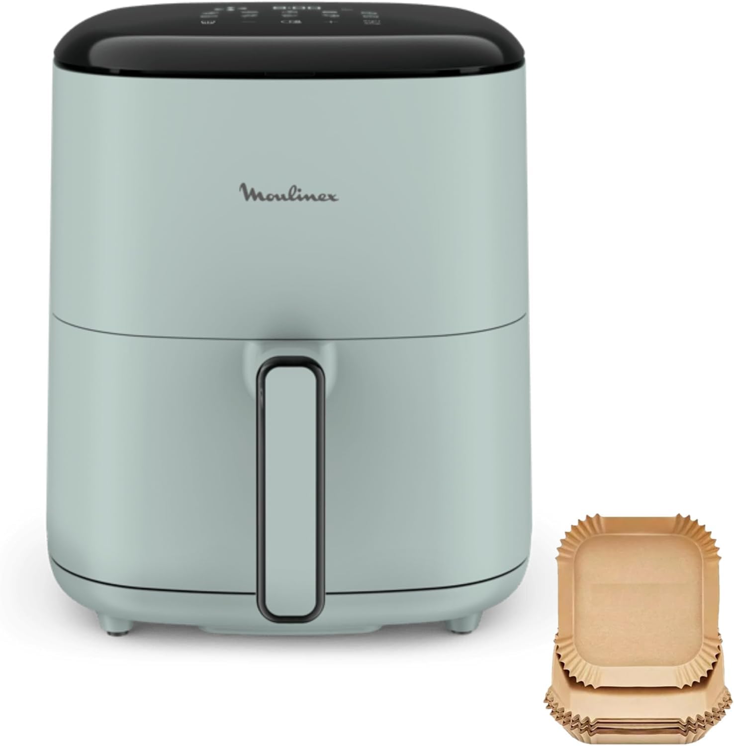 Moulinex Easy Fry POP EUCALYPTUS 5L, aire fryer, hasta 6 personas, 10 programas intuitivos, pantalla táctil digital, ahorro de tiempo y energía, EZ2454F0