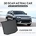 KUST Trunk Cargo Mat for Jeep Grand Cherokee 2011-2021, TPE Rubber Trunk Liner with Backrest Mat for Grand Cherokee Accessories All Weather Back Seat Protector Rear Cargo Liner Raised Edge