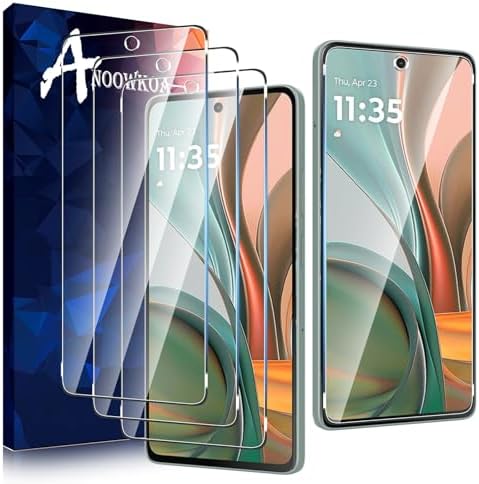 Anoowkoa 3 Pack Designed for Moto G75 Screen Protector Tempered glass film.Anti-Breakage.Anti-Scratch No Bubbles 9H Hardness.Easy Installation for Moto G75