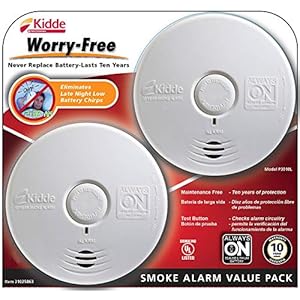Kidde Worry-Free Smoke Alarm, 2 pk.