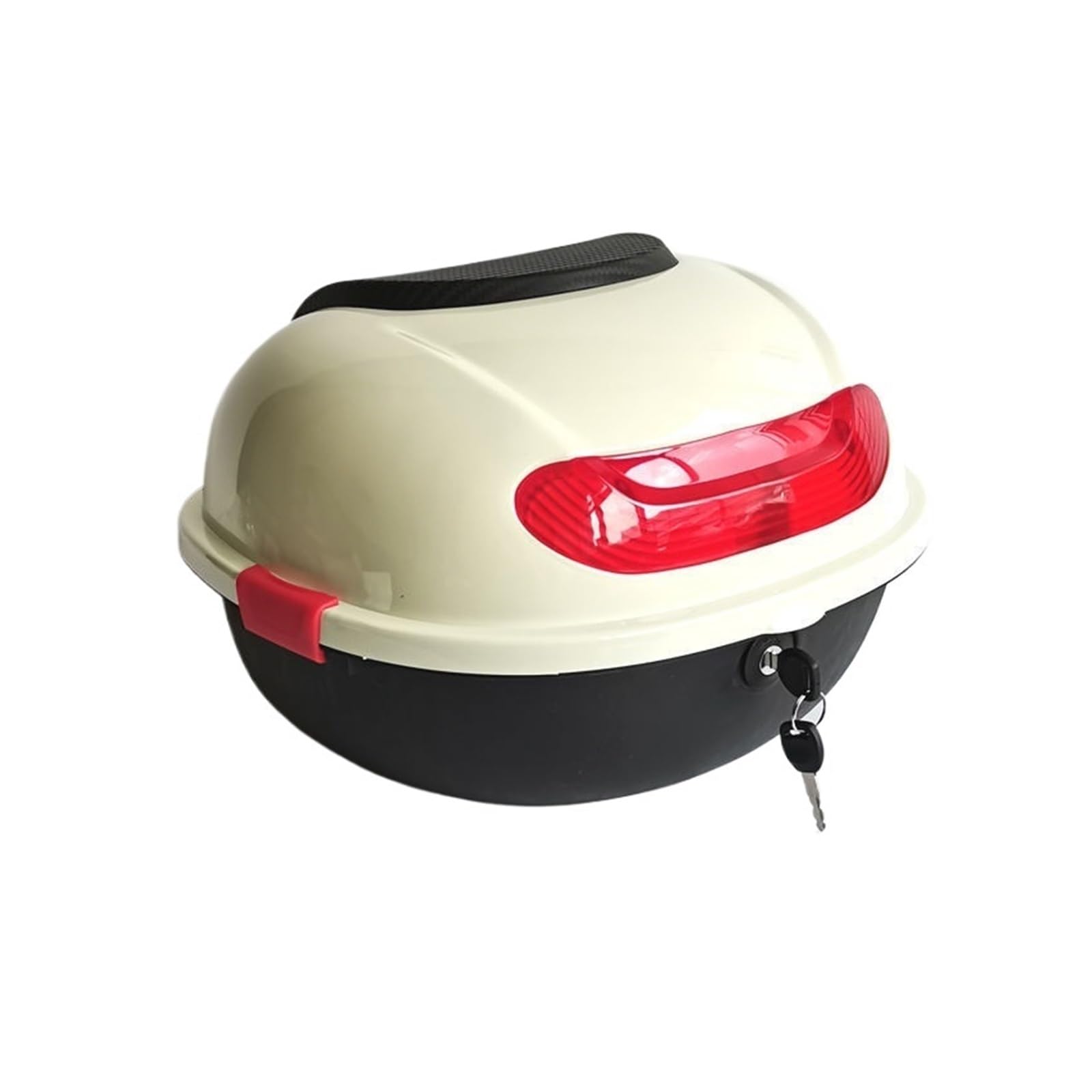 Baule for Tour in Moto, con capacità ampliata, Baule for Scooter, Bagagliaio, con Serratura Superiore, con Schienale Morbido(Beige)