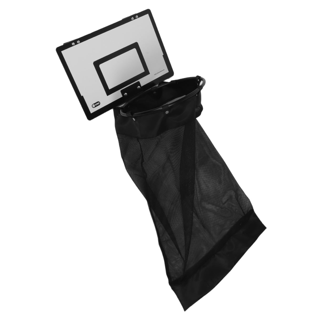 Basketballkorb Wäschebügel Platzsparender Wäschesack hängt mit Netzgewebe und Eisen Praktische Entleerung für Bad und Schlafzimmer