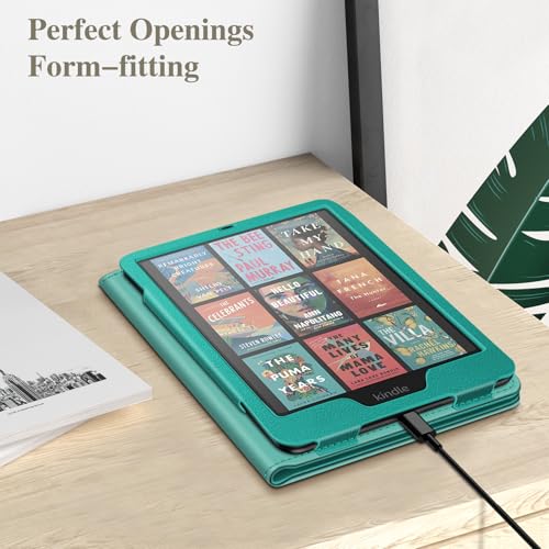 Fintie Case for 7"/6.8" Kindle Paperwhite(12th/11th Generation-2024/2021) and Kindle Colorsoft Signature Edition -Slim Foldable Stand Cover Auto Wake/Sleep for Paperwhite 2024, Jade by FINTIE - Image 6