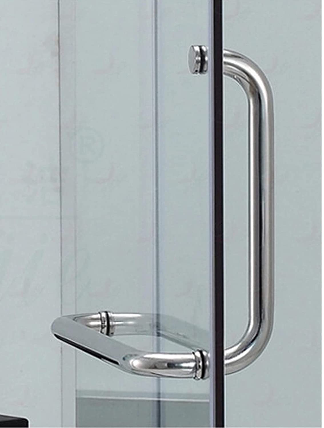 HYLYGFH Shower Door Handle Glass Door Handle,SUS304 Stainless Steel Polished Chrome Finish Sliding Glass Door Handle Set - Door Knob Replacement