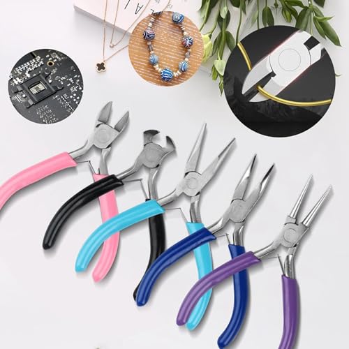 Alicates para joyería y manualidades pack de 10 herramientas de corte y flexión 7