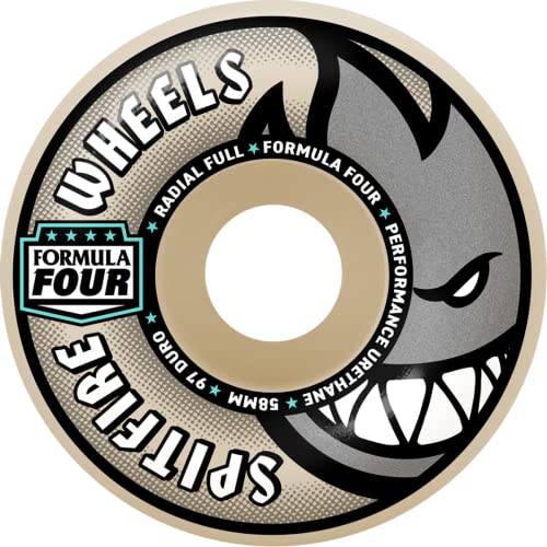 Spitfire F4 97a Radial Full 58mm Natural Skateboard Wheels (Set of 4)