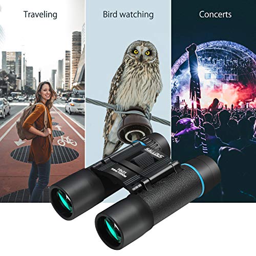 SALLOUS 10x25 Compact Binoculars, Small Binoculars for Kids Adults, Lightweight Binoculars for Bird Watching, High Powered Folding Binoculars Opera Glasses for Hunting Travel Concerts Shows