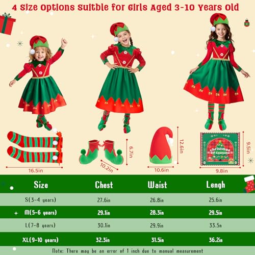 Disfraz de elfo luminoso para niña 3-10 años miniatura 5