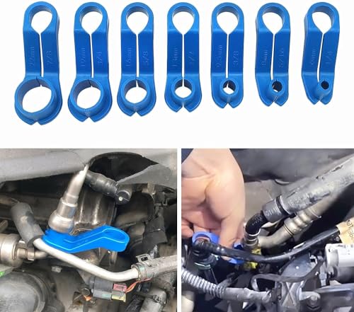 La Mejor Recopilación de Herramientas para embarrilar los mejores 5. 46 VMINGO Herramienta Desconexion Linea Combustible Aceite Auto CA Kit Juego Extracción en Ángulo Diferentes Tamaños (7 Piezas)