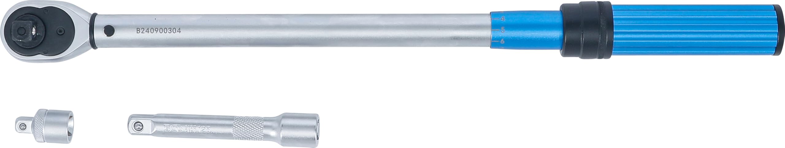 BGS 2837 | Jeu de clés dynamométrique | adaptateur + rallonge | mâle 12,5 mm (1/2") | 40-220 Nm | 3 pièces