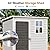 WACASA Storage Shed 4X6 FT,Resin Outdoor Storage Shed with Floor & Lockable Doors, All Weather Plastic Lean to Shed with Window and Vents, Garden Tool Shed for Bike,Toy,Lawnmower (Gray)
