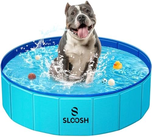 Sloosh Hundepool 80 x 20cm Hundepool fur Kleine Hunde, Planschbec...