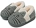 Vunavueya Mädchen Winter Hausschuhe Jungen Plüsch Pantoffeln Warme gefüttert Pantoletten Kinder Weich Bequem Slipper Schuhe Grün Katze 28/29 EU=200CN
