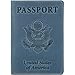 Shvigel Leather Passport Cover - Holder - for Men & Women - Passport Case (Light Blue Vintage)