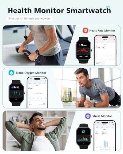 Wmk IDW19 Smart Watch For Women Men Android & Iphone Compatible, Fitness Watch Bluetooth Call & Receive Text, 1.8 Inch Smartwatch thumb #2