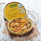 Los Peperetes Cozze alla Galiziana 120g (75g sgocciolato) – Cozze Mexillón de Galicia in Olio d’Oliva con Cipolla e Peperoni – Ricetta Tradizionale Spagnola